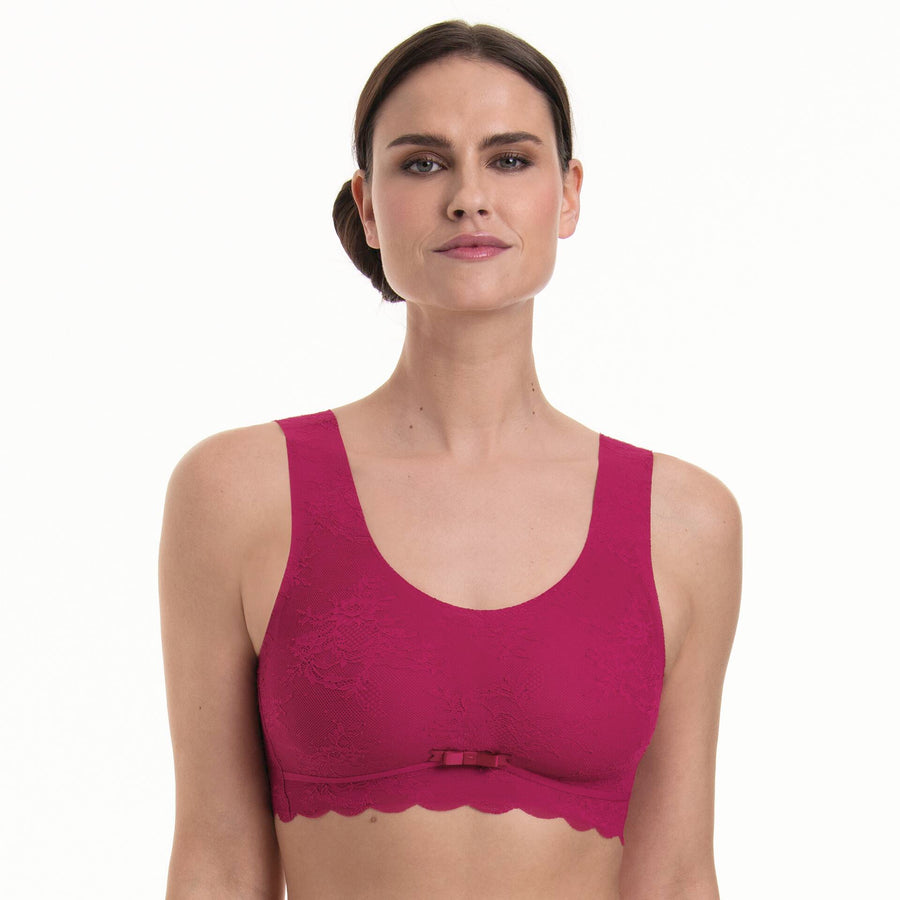 Bralette Essential Lace Cherry Red