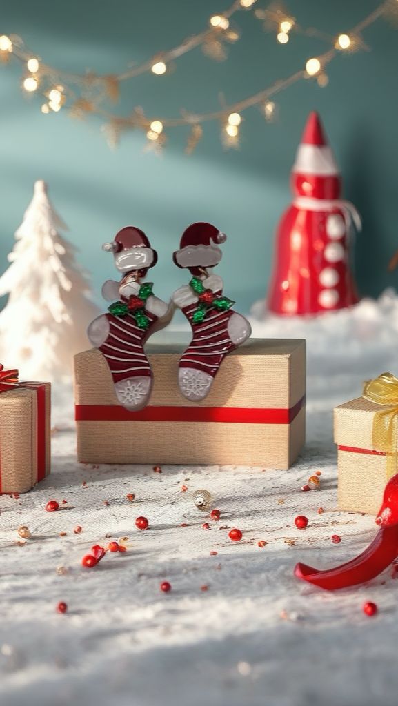 Orecchini Natale Calze
