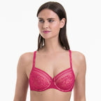 Reggiseno Fleur Antracite Rosso