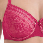 Reggiseno Fleur Antracite Rosso