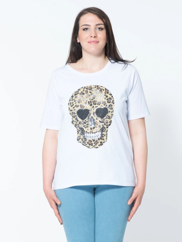 T-Shirt Teschio Bianca