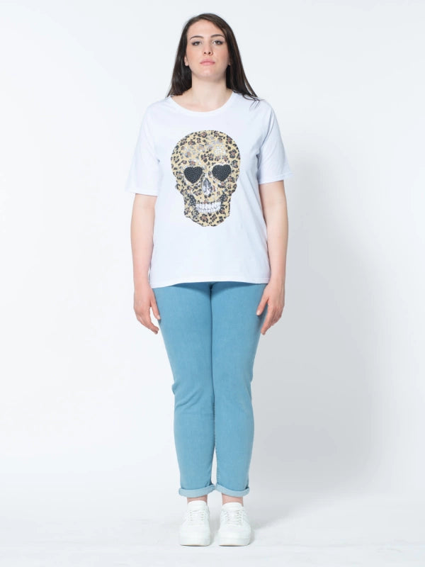 T-Shirt Teschio Bianca